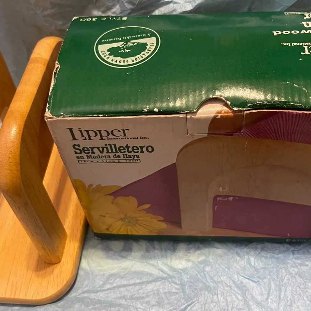 Beechwood Napkin or letter Holder - Picture 3 of 3